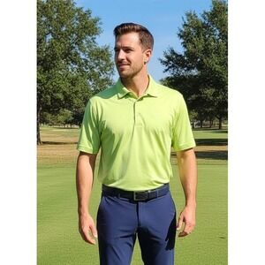 Bermuda Sands XP Mens Polo Shirt Size Large‎ Short Sleeve Key Lime New